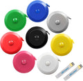 DiCUNO 60-Inch 1.5 Meter Soft Retractable Measuring Tape, Pocket, Body Tailor Sewing Craft Cloth Tape Measure (8 Colors Package)