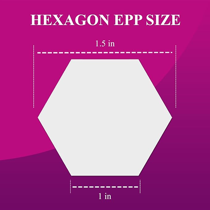 LaserThing Quilting Paper Templates | Handy Tools for Crafting Quilt Patterns | Ideal for Precision Quilting Projects | Includes 1'' Hexagon EPP Set - 100 Pieces