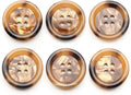 CRAFTMEMORE Tortoiseshell Resin Buttons 4 Holes Button for Garment Sewing Men's Suit DIY Crafts TG47 (18mm Brown, 12pcs)