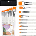 Depvision Face Paint Brush Set, 10pcs Artist Brushes for Body Face Painting, Acrylic Painting Watercolor Oil Gouache