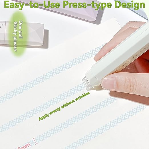 4PCS Double Sided Tape Pens, Double Sided Tape Roller, 6 mm x 196 Inch Gradient Color Glue Tape Roller, Adhesive Tape for Scrapbooking, Gift Wrapping, Photo Mounting, School Office & Crafts (Green)