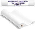 Purple Papers White Kraft Paper Roll | 17.8" x 200 ft Arts and Crafts Thick Paper for Painting - Wall Decor, Bulletin Boards - Gift Wrapping - Wall Art - Kids Art Paper