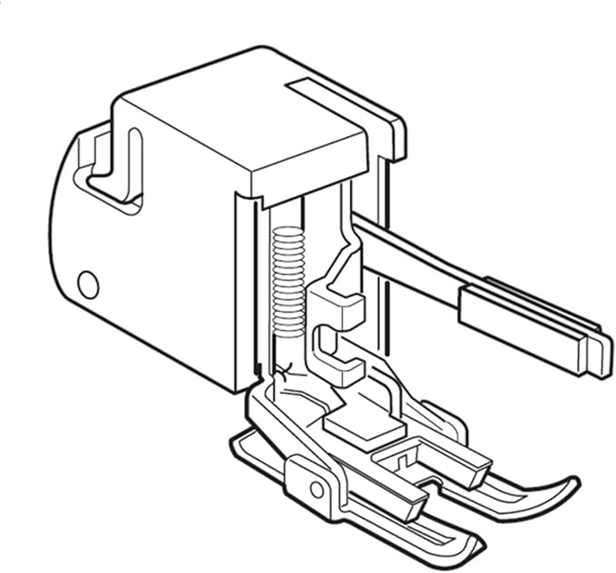 Even Feed Walking Foot Sewing Machine Presser Foot (5mm) 214875014 for Brother Singer Janome