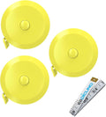 DiCUNO 60-Inch 1.5 Meter Soft and Retractable Tape Body Tailor Sewing Craft Cloth Dieting Measuring Tape (3 Pcs of Yellow with Soft Tape)