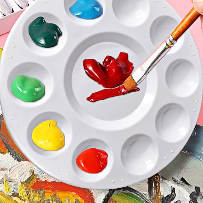 Hulameda 4ps-Paint Tray Palettes, Paint Pallet, Paint Holder, Plastic Palette, Paint Tray Pallets for Kids to Painting or Have a Birthday Painting Party