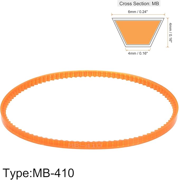 HARFINGTON 5pcs MB Series Standard Sewing Machine Belts MB410 Motor Triangle V-Belt with Single Tooth for Old Fashioned Household Electric Sewing Machine