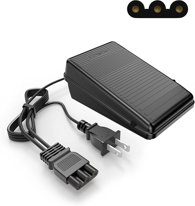 Foot Pedal Power Cord Replacement for Janome Sewing Machine Compatible with Janome 033770217 hd1000 128 2212 7318 7933 3434d Kenmore 385.12318990 385.12908 384 385 1802400