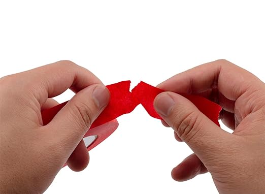 Lichamp 10 Pack Red Painters Tape 1 inch, Medium Adhesive Red Masking Tape Bulk Multi Pack, 1 inch x 55 Yards x 10 Rolls (550 Total Yards)