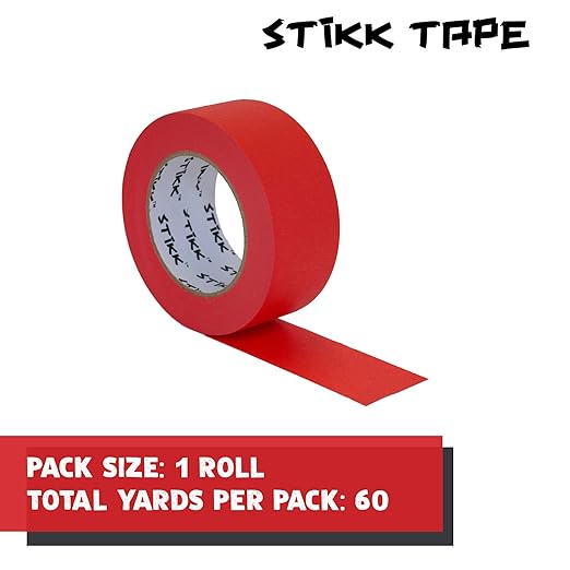 STIKK Painters Tape - 1pk Red Painter Tape - 2 inch x 60 Yards - Paint Tape for Painting, Edges, Trim, Ceilings - Masking Tape for DIY Paint Projects - Residue-Free Painting Tape