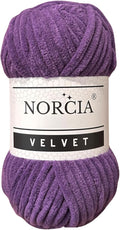 Soft Velvet Chenille Yarn for Crocheting, Knitting, Amigurumi, Weaving - Super Bulky Baby Blanket Yarn - Purple, 1 Skein