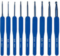 Ergonomic Crochet Hooks Set,Silicone Crochet Hook Knititng Needles for Arthritic Hands Premium Soft Grip Crochet Handles for Crocheting Yarn Craft Projects(2.0mm-6mm,Blue)