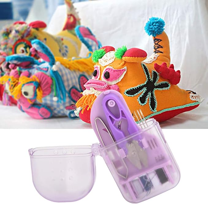 Travel Sewing Kit Mini, Portable Needle and Thread Kit Emergency Sewing Kit Travel Sewing Kit For Adults Plastic Scissors Sewing Needles Thread Buttons for Sewing,Crafts,Yarn