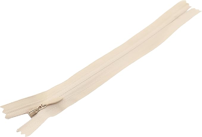 Leekayer 3# 8 Inch Invisible Zipper for DIY Tailor Sewing Craft 20.32cm Beige Hidden Zippers Closed End Bulk 10 PCS/Pack (Beige,8")