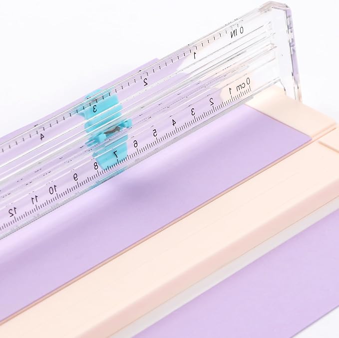 BAOFALI Mini Paper Trimmer with 1Cutting/1Scoring Blades Extending Ruler for Scrapbooking Craft, Paper, Postcards,Coupon, Photos,Label, Cardstock ect Closed Size Approx.26.5x8.5cm/10.4x3.3inch