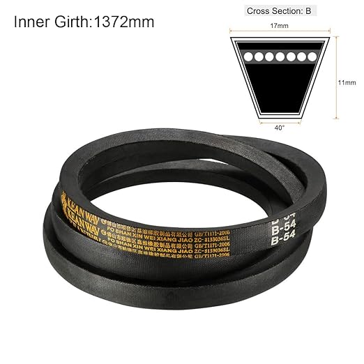 uxcell B-54 V-Belts 54" Inner Length, B-Section Rubber Drive Belt
