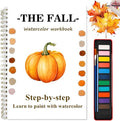 Watercolor Workbooks for Beginners, Water Coloring Book Beginner Friendly Watercolor Paint Set Art Crafts Painting Kit Gift for Adults, Any Level Artist (Autumn, with Paint Set)