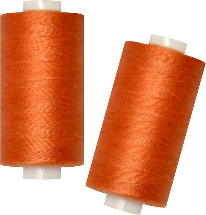 All Purpose Sewing Thread-2 Spools of Hand Polyester Sewing Thread for Sewing Machine for Hand and Machine Sewing(Burnt Orange, 2 spools)
