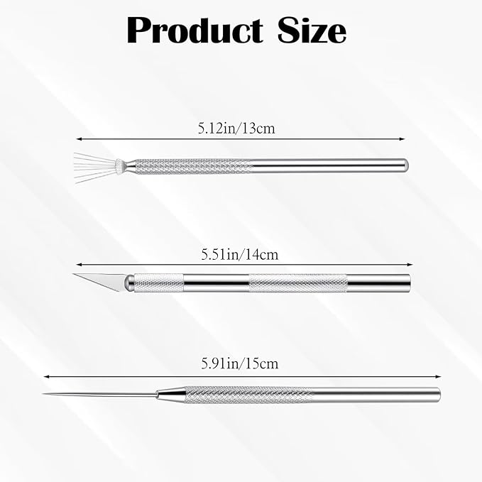 YBEATY 6 Pcs Ceramic Pottery Clay Ribbon Sculpting Tool Kit Clay Needle Carving with Wire Texture Pin Carving Knife and Needle Detail Tools for Modeling Detail Processing Model Supplies