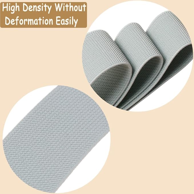 Gray Knit Elastic Band For Sewing 1-1/2 inch 10 Yards -38mm Flat Heavy Stretchy Elastic Straps Elastic Band Spool for DIY Craft-Bedspread-Clothing-Pants Waistband-Wigs-Skirts- DIY Projects