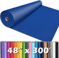 PerkHomy Blue Kraft Paper Roll 48" x 3,600" (300') for Gift Wrapping Bouquet Flower Art Painting Craft Writing Packaging Shipping 80GSM 55LB (Blue, 48" x 300')