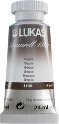 Lukas 1862 Aquarell Artists' Watercolor Tubes, Sepia 24 ml - Vibrant Professional Grade Watercolor Paint - Easy-to-Wet, Intense Color, Long-lasting - Ideal for Professional Watercolorists