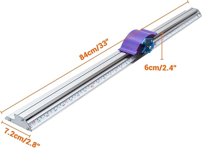 27 1/2" Manual Paper Trimmer with Double Scale Ruler, Precision Sliding Cutter for KT Board, Photo Paper, PVC & PET, Includes 30 Extra Blades