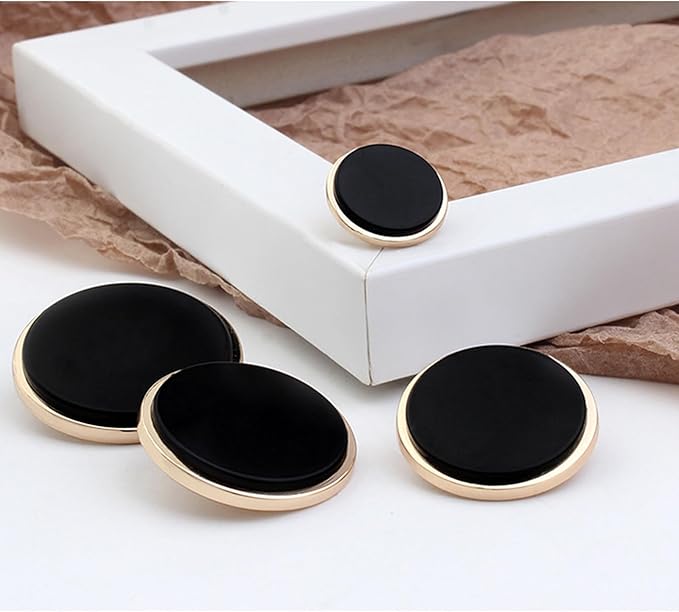 36 Pcs Metal Button 6 Sizes Alloy Shank Round Shaped Sewing Button Round Shaped Sewing Button for Women Men Wool Coat Suit Shirt Pants Jacket Sewing Crafts