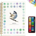 Water Color Workbook, Beginner-Friendly Watercolor Workbook, Watercolor Books, Nature Scenes Paint Set Art Crafts, with 12/24 Colors Paint Set with Paint Brush (C,24 Colors)
