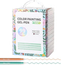 Gel Pens with Fine Point 0.6mm, 99 Colors Drawing Pencils for Adult Coloring Books Smooth Writing Pen Set for Journaling, Landscapes, Lettering
