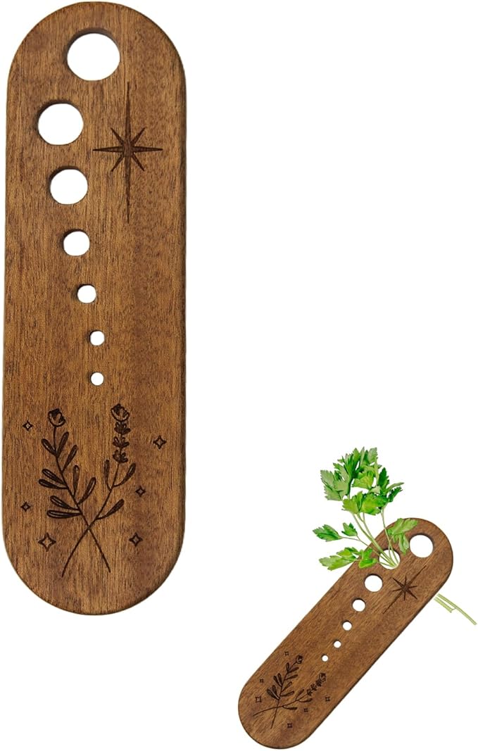 Wooden Vegetable Leaf Separator, Pottery Herb Stripper Tool Supplies, Fun Kitchen Gadgets, Exquisite Herb Stripper Bowl Gifts for the Kitchen Suitable for Home Use & Chefs