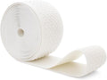 Mandala Crafts 2 Inch Elastic Silicone Gripper Tape for Clothing - 5 Yds Dotted Non Slip Elastic Band for Sewing - Off White Silicone Flat Fabric Stretchy Ribbon Straps