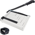 Paper Cutter, 12" Titanium Blade Guillotine Paper Cutter with Corner Rounder, Heavy Duty Guillotine, Paper Trimmer with Safety Blade Lock, Paper Cutter Slicer for Cardboard,Vinyl,Crafts&Photos (Black)