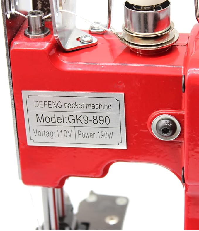 Bag Closer Machine Electric Handheld Sewing Machine 110v 190w High Strength Fast Speed Portable Electric Sewing Tool for Logistics Companies, Large Factory Warehouses And Other Bag Sealing Use.