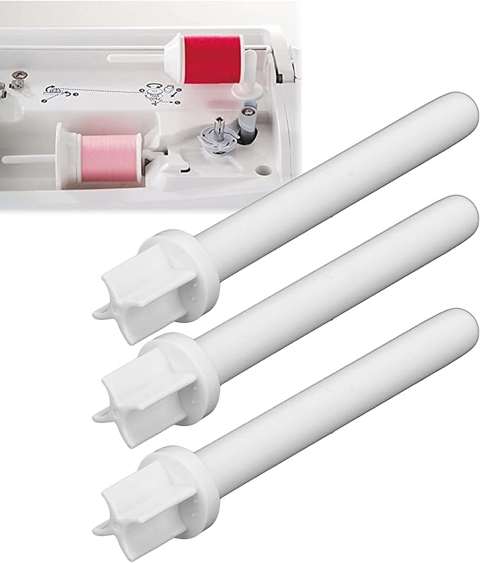 3pcs Auxiliary Spool Pin,Plastic Spool Pin Holder,Universial Sewing Machine Spool Pin Replacements Tailoring Auxiliary Accessories for Sewing Machine Bobbin Winder Spindle Plastic Bobbin