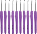 Vodiye 10PCS Crochet Hooks, Professional Extra Long  5.0mm Crochet Hook, Ergonomic Handle Crochet Hooks Set, Crochet Needle for Beginners and Experienced Crochet Hooks Lovers (10pcs - 5mm)
