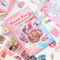 50 Sheets Washi Sticker Book, 30 Sheets Aesthetics Stickers & 20 Sheets Washi Paper for Journaling Scrapbooking Bullet Journals Planners Letter Card Making