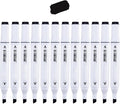 12Pcs Alcohol Markers Pure Color Series,Dual Tip Art Solid Color Markers Set for Adults Beginner Drawing Sketching(Black)