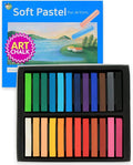 HA SHI Soft Chalk Pastels, 24 Assorted Colors, Soft Art Supplies for Artists, Professional Drawing Media, Stick Pastel for Advanced Users, DIY Beauty Nail Art, Pan Chalk Pastels