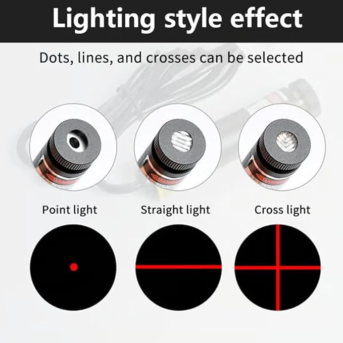 Magnetic Positioning Quilting Light for Sewing Machine, Projectable Line/Cross/Dot Projection, for Quilting, Piecing, Topstitching and Precision Sewing (Red-Origin, 5MW)