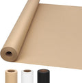 Moretoes 36" x 2,400"(200') Brown Wrapping Paper Roll, Kraft Packing Paper Roll for Gift Wrapping Craft Bulletin Board Banner Art Bouquet Flower Packing Moving Shipping 75GSM
