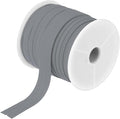 MECCANIXITY 1/2 Inch Single Fold Bias Tape Cotton Continuous Bulk Bias Tape for Sewing,Seaming Quilting Hemming Binding Crafts (White Gray 25 Yards)