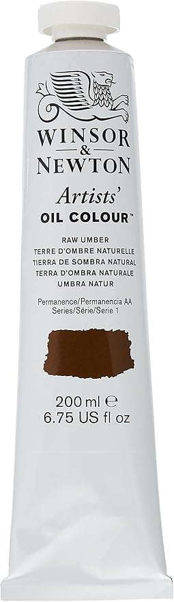 Winsor & Newton Artists' Oil Color, 200ml (6.75 oz) Tube, Raw Umber