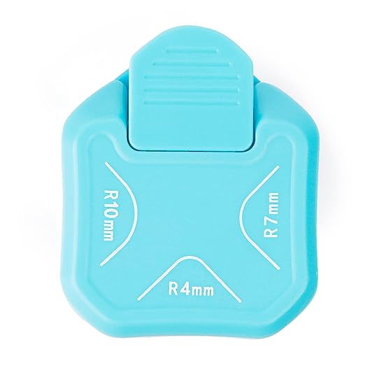 BearBoss 3 in 1 Corner Punch Paper Corner Rounder Cutter for Card Making Laminate Cardstock Scrapbooking Paper Crafts Business Cards, Ocean Blue 4mm, 7mm, 10mm