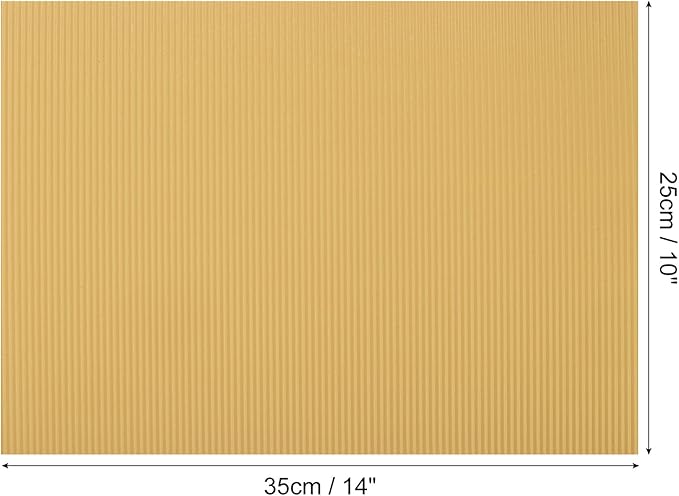 uxcell 10pcs Corrugated Cardboard Paper Sheets,Khaki,14 inch x 10inch,for Craft and DIY Projects