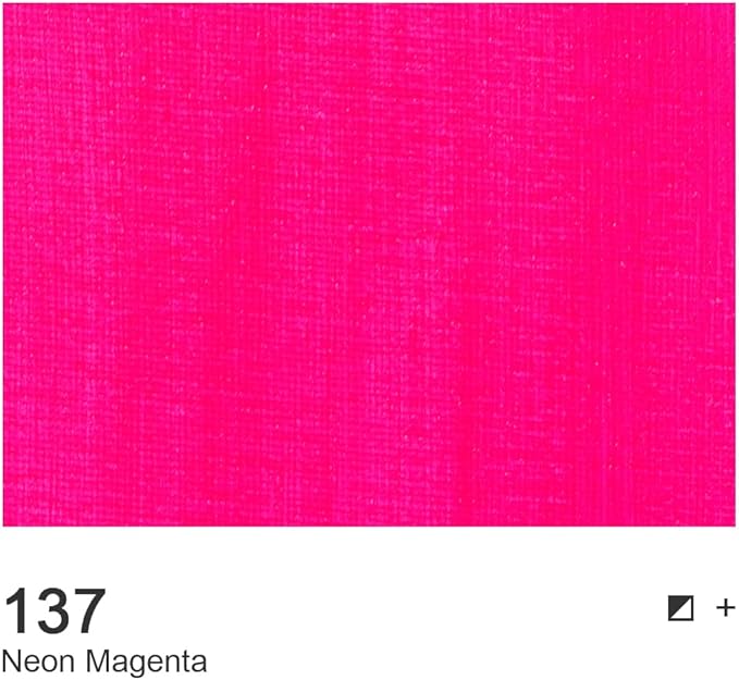 AUREUO Neon Magenta Acrylic Paint, 4 Fl Oz / 120ml Single Tube, Hot Pink Rich Pigment Art Craft Paints for Canvas, Rocks, Wood, Ceramic, Fabric - Art Supplies for Beginners, Professionals, Artists