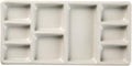 MEEDEN 9-Well News Ceramic Rectangle Artist Paint Palette for Watercolor Gouache Acrylic Oil Painting, 6-4/5 by 3-1/3-Inch