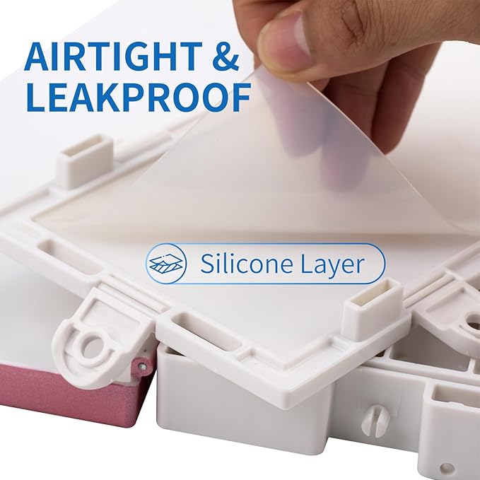 Empty Watercolor Palette for Travel - 28 Wells Airtght Wet Pallet with Lid and 4 Mixing Trays - Water Based Paints Organizer for Plein Air Water Color Acrylic Gouache Stay Wet