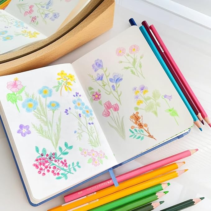 Hardcover 96Pages Blank Sketch Book for Drawing, Small 5.7x4.1 Pocket Journal Notebook for Travel, 180gsm Thick Paper Diary Notebooks for Work, PU Cover Memo for Writing. Dark Blue