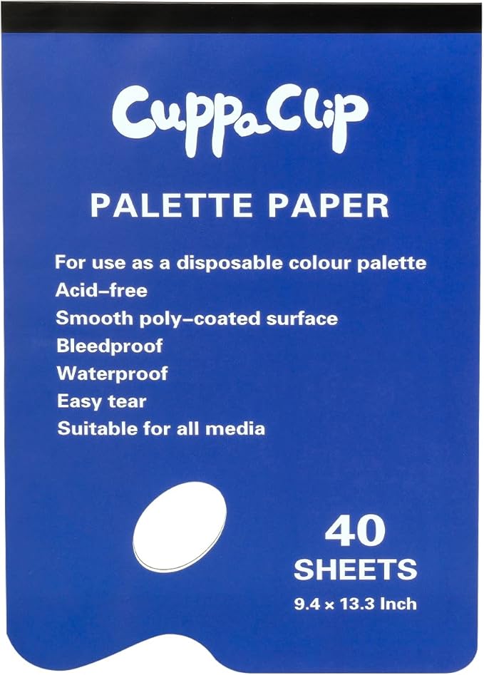 Disposable Palette Paper Pad - 40 Sheets 9.4x13.3 inch Artist Mixing Paper for Adults Students (9.4 x 13.3 in)