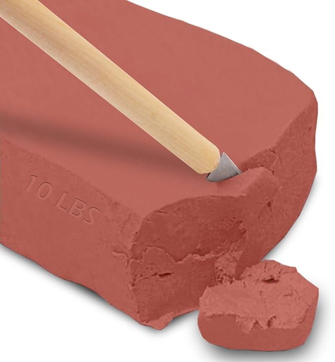 ReArt Air Dry Modeling Clay, for Sculpting, Wheel Throwing, Hand Building, All-Purpose Modeling Clay 10lbs for Sculpting (Terracotta)